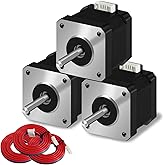 3pcs iMetrx Nema 17 Stepper Motor 42x38mm 17HS4401 1.5A-3.8V 2 phase 4 wires 1.8 degrees with 1Meter cable for 3D Printer Mot