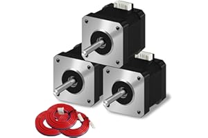 Simax3d NEMA 17 moteur pas à pas 42-40 crêpes (3 pièces/paquet) 1,5 a - 3,8 V 2 phases 4 fils classe 1,8 avec câble de 1 m pour imprimante 3D creality Cr - 10 10S Ender 3 / extrudeuse CNC et axe Y