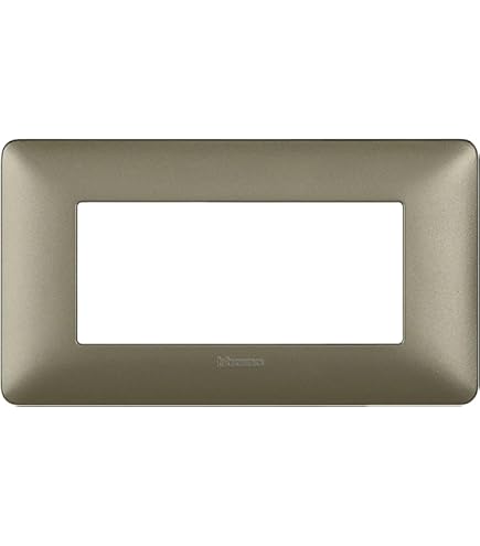 Placca In Vetro Serie Solar 6P Colore Oro Compatibile Con Bticino Matix - Foto 3