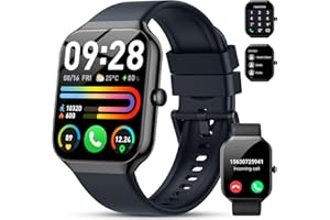 MOTAST Smartwatch Uomo Donna, 1.96" Orologio Smartwatch con Effettua/Risposta Chiamate, 112+ Sportive Smart Watch con Contapassi, Sonno/Cardiofrequenzimetro, IP68 Impermeabile Fitness Tracker per iOS Android