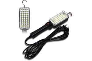AntDau71 - Lampada da Lavoro Torcia 34 LED SMD Luce Bianca Ultra Luminosa con Gancio e Calamita per Officina, Garage, Auto, Emergenze e Campeggio