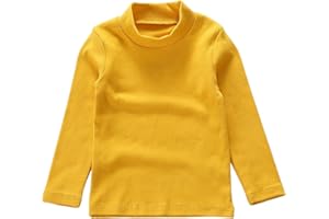Beganly Maglietta da ragazza calda morbida Basic Top bambino sotto strato per bambini Classics cotone manica lunga