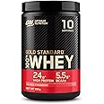 Optimum Nutrition Gold Standard 100% Whey Muscle Building and Recovery Protein Powder with Naturally Occurring Glutamine and BCAA Amino Acids, Delicious Strawberry Flavour, 10 Servings, 300g