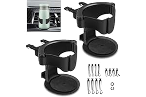 KILDOWS 2 pièces Porte Gobelet Voiture Réglable Porte Bouteille Voiture Porte-Gobelets Boissons Et Café Destiné Aux Bouches D'aération de Voiture, Accessoire Voiture Interieur