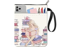 craspire Reader Buchhülle Buchmuster Buchumschläge Buchschutz Für Taschenbücher Waschbarer Buchumschlag Aus Stoff Mit Reißverschluss Und Zusätzlicher Hüllentasche Für Buchliebhaber Geschenke