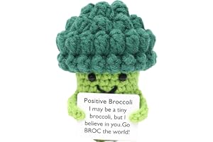 Broccoli inspirerande docka – plysch 7,8 x 6,3 x 6,3 cm | Broccoli uppmuntran stöddocka