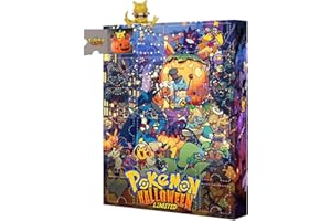EXUBERIA Calendrier de l'Avent de Halloween 2023,Calendrier du Compte à Rebours de Noël pour Enfant et Adultes,24 Figurines d'elfe de Dessin Animé Mignonnes,Poupée Adaptée Pour les Cadeau de Noël Halloween