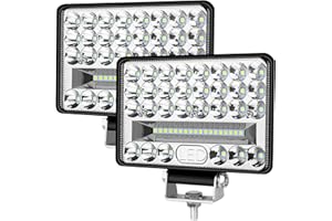 Afaneep 6" Faro da Lavoro per Trattore, 2PZ 12V 24V Fari di Profondità Impermeabile IP67, Alluminio Abs Fari Led Fuoristrada Barra Faro Led per Moto Auto ATV SUV Trattore