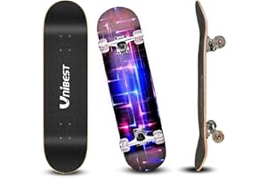 ‎UNIBEST Unibest Skateboard Deck Funboard Holzboard komplett 80x20cm Ahornholz