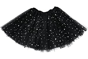 Ruiuzioong Ragazze a Strati Stelle Paillettes Tutu Gonna Principessa Balletto Abito da Ballo