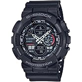 G-Shock Casio GA-140-1A1DR Analog-Digital Black Dial Me...