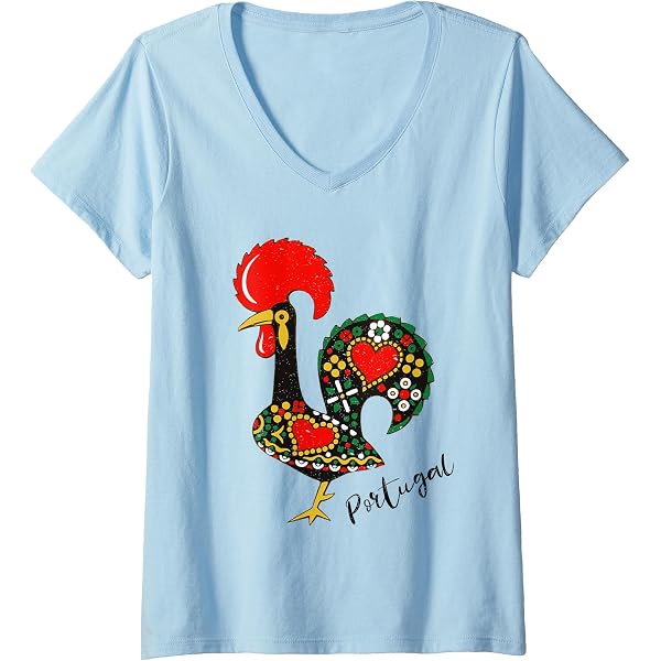 Débardeur « I Love Portugal » Motif Coq Et Fleurs - Coupe Classique, Léger, Pour Femmes Et Hommes