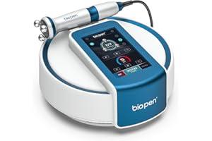 BESTAUTY Bio pen T6 z technologią 360° RF – PROFI 4-w-1 urządzenie do urody do domu: RF + EMS przeciw starzeniu + Terapia światłem niebieskim (455 nm) przeciw trądzikowi + Obrotowa masażująca liftingująca I