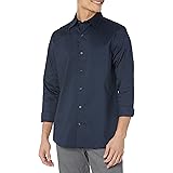 Amazon Essentials Camicia Elegante Elasticizzata a Manica Lunga vestibilità Regolare Uomo