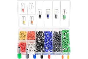 SZSLMY Aderendhülsen Sortiment Set, 800 Stück 0,5 mm² - 10 mm² Aderendhülsen Set, Twin Aderendhülse Set, Profi Isolierhülsen Set, Isolierte Aderendhülsen, Zwillingaderendhülsen für Drahtverbindung