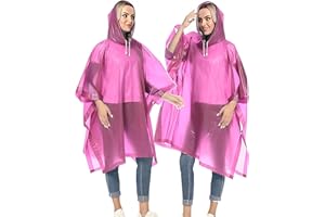 JITIFAZH 2 Stück Regenponcho, Wiederverwendbarer, Tragbarer Unisex-Regencape für Fahrrad, Wandern, Camping, Angeln, Konzert, Stadion, Festival