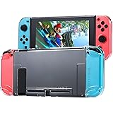 Tasikar Coque Compatible avec Nintendo Switch Séparable Cristal Transparent Housse de Protection Compatible avec Nintendo Switch Console et Joy-Con Controllers (Transparent)