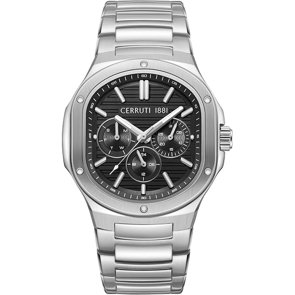 Cerruti 1881 Leadri Chronograph Watch for Men - Black Dial