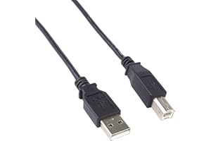 PremiumCord Cavo USB 2.0 Ad Alta Velocità M/M 2m, A Maschio a B Maschio, Cavo di Collegamento USB Per Scanner Ecc., Doppia Schermatura, AWG28, Colore Nero, Lunghezza 2m