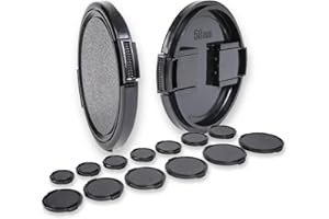 Lens-Aid Retro Objektivdeckel 55mm mit Clipverschluss für Kamera-Objektive | Lens Cap Ersatz für Digitale Retro-Kameras, Analogkameras | kompatibel mit Fujifilm, Sony, Canon, Nikon