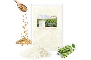 VALLYDOM 906g Soy Wax for Candle Making: Pure Soy Wax Pellets, Organic, No Additives, Long Burn Time, Perfect for Scented Candles, Tealights, Craft Candles & More