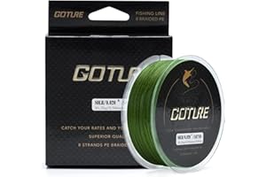 Goture Ligne de pêche tressée 300m, 8 brins Ligne de pêche tressée Ligne de pêche Ultra Fine, Solide, Sensible, Lisse et sans étirement
