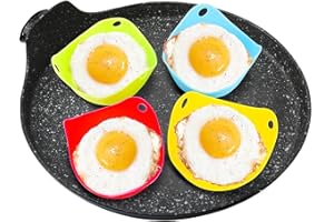 Votvlog Silicone Egg Poacher cuoci Uova microonde, 4 stampini da Cucina antiaderenti, utilizzati per pentole, vaporiera, Forno a microonde, Uova Sode in Cucina e Uova al Vapore per la Colazione