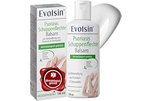 ‎EVOLSIN Psoriasis Creme ohne Kortison von Evolsin® - Dermatologisch getestete Schuppenflechte Salbe - reduziert Juckreiz, beruhigt gereizte Haut, 100ml