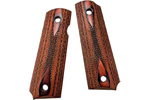 Aibote 1911 Pistol Grips Natural Double Diamond Rosewood Custom DIY EDC Pistol Grips Full Size Fits Most Commander, Standard & Government 1911 Models