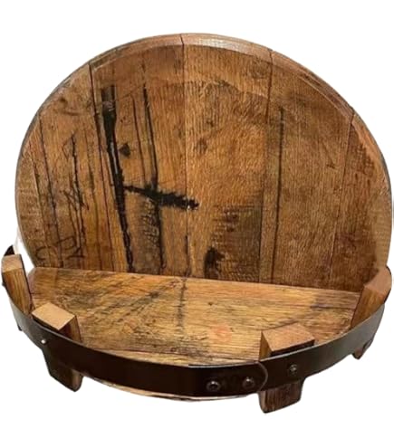 Scaffale Da Vino In Legno Fiammato - Con Portabicchieri | 60x35x15cm | Montaggio Incluso | Stile Rustico - Foto 8