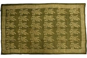 Guru-Shop, Paño fino, pareo, para colgar en la pared, falda cruzada, vestido pareo, blanco, algodón, talla: talla única, bufandas estampadas