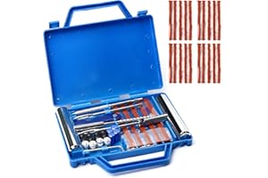 ZAKAZAKA 52 Stück Reifenreparaturset, Auto Reifen Reparaturset, Tragbares Reifenreparaturset, Notfälle Autoreifen Flickzeug, Reifen Reparatur Set, für Motorräder LKW Jeep Traktoranhänger