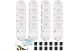 Rigidstone Cat Fountain Filter Pack of 32, Filter Cat Fountain for PLWF002 Cat Water Fountain, Replacement of Petlibro Filter, 16 Foam Sponges and 16 Filter Cartridges