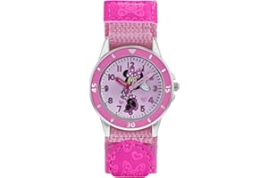 Disney Filles Analogique Quartz Montre avec Bracelet en Tissu MN5106