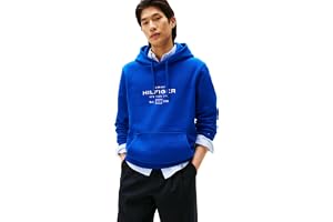 Tommy Hilfiger mäns oval grafisk huvtröja Mw0mw40864 pullover huvtröja (förpackning med 1)