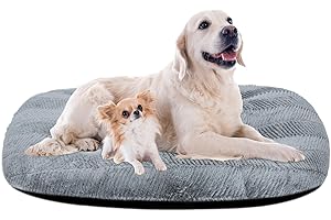 Wikoan Grand Panier Chien Lavable Coussin Tapis Chien Grande Taille lit pour Chien Anti Stress Canapé Couchage Matelas - 95 x 65 x 13 cm