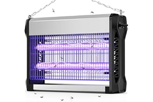 EUQQZU Lampe Anti Moustique 20W, Tue Mouche Electrique 2500V, Tueur d' Insectes, Appareil Piège à Mouches, Efficace Portée 100m² pour Maison, Cuisine, Bureau