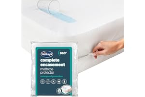 Silentnight Complete Encasement Waterproof Mattress Protector - 30cm Deep Zip Protection Against Allergens & Spillages For a Fresh Hygienic Bed - Quiet Rustle Free - Hypoallergenic & Washable, Single