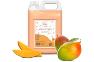 IDEA HOME FRAGANTE Hand Soap Liquid 5L - Soap Canister for All Skin Types - Good Foaming Liquid Soap 5 Litres - Cream Soap Rich in Vitamins A, E, F and Minerals - Mango