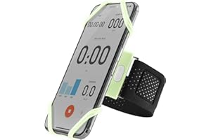 BONE Laufarmband, Sportarmband, iPhone-Halterung zum Laufen, universelles Lauf-Handy-Armband für Apple iPhone 16 15 14 13 12 Pro Max XS XR X Samsung Galaxy (Leuchtend/L, L (Armumfang: 25-40cm))