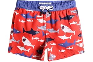 MaaMgic Costume da Bagno Pantaloncini da Bagno Estivi per Ragazzini Bambini Foderate in Rete Asciugatura Rapida Multi Colori