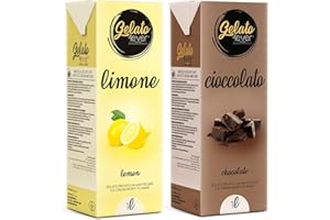 Gelato 4ever - Preparato per Gelato Pronto da Mantecare, Double Pack, Facile da Preparare, Compatibile con Tutte le Macchine per Gelati Come Ninja Creami, Magimix, HKoenig, 1L per Brick, Made in Italy