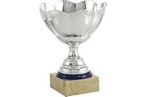 Art-Trophies TP191-7 Trofeo Insalatiera Fiore, Argento, 12 cm