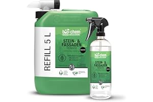 BIO-CHEM CLEANTEC bio-chem - Stein- und Fassadenreiniger 10-Fach Konzentrat extra-stark - Spar-Paket 5,75 Liter inkl. Ablasshahn - Außenflächenreiniger, Steinreiniger, Außenanlagenreiniger