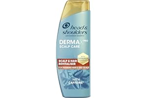 Head & Shoulders DermaXPro Revitaliser Anti Dandruff Shampoo 300ml with Caffeine and Ceramide Complex. Moisturises Dry Scalp & Thinning Hair and Helps Reinforce the Skin Barrier
