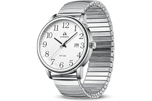 LN LENQIN Mens Watches Military Watch Field Watch Analog Quartz Watches for Men Luminous Army Tactical Outdoor Sports Waterproof Men's Wrist Watches with Date and Nylon Strap