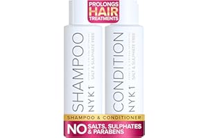 NYK1 Sulphate Free Hair Shampoo And Conditioner Set (500ml x2) Sulfate Free Shampoo And Conditioner Sets for Extensions, Colour and Keratin Treatment - Gentle Cleansing and Prevents Breakage
