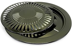 Starlet24 2-częściowa nakładka do grilla, płyta grillowa, ruszt do grilla na kemping, kuchenka gazowa, kuchenka kempingowa, w zestawie narzędzia 2 w 1