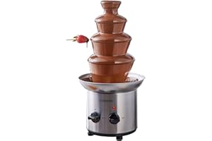 ‎STEINBORG Schokoladenbrunnen | 170 Watt | 1250 g | Hochwertiger und langlebiger Edelstahl | 4 stufig | Hitzefest | Schokobrunnen | Fondue | Schokofondue | Schokofontäne |