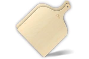 ‎LEO AND GIO Leo and Gio Pizzaschieber für Pizzastein, Pizzaschaufel, Schneidebrett aus Holz, Pizza Schaufel für Backofen und Grill, Peel für Pizzawender, Zubehör für Küche, Schneidebrett (2, M 30 X 42)